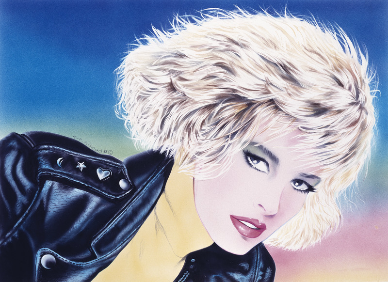 Blonde au blouson noir