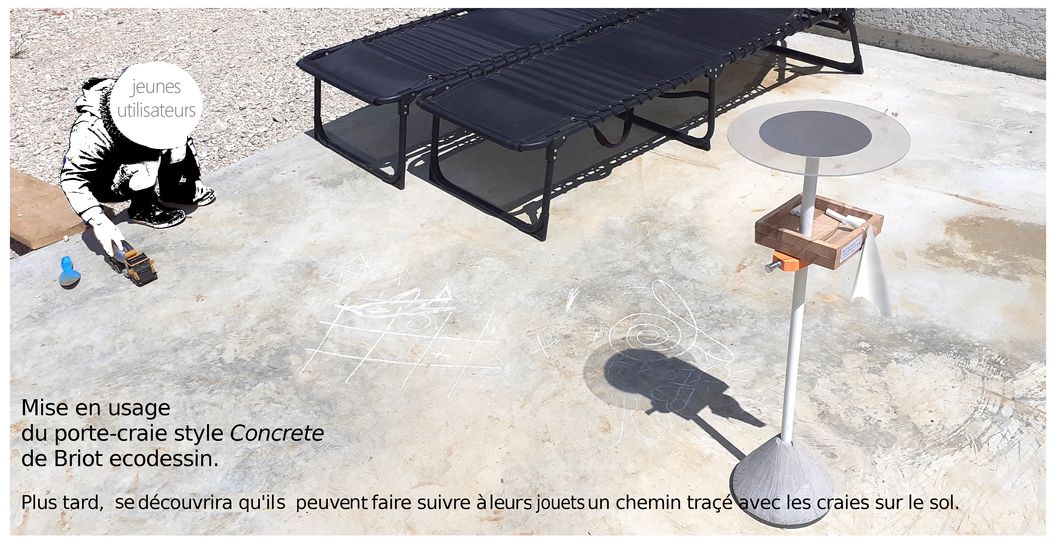 Réalisation Porte-craies style Concrete
