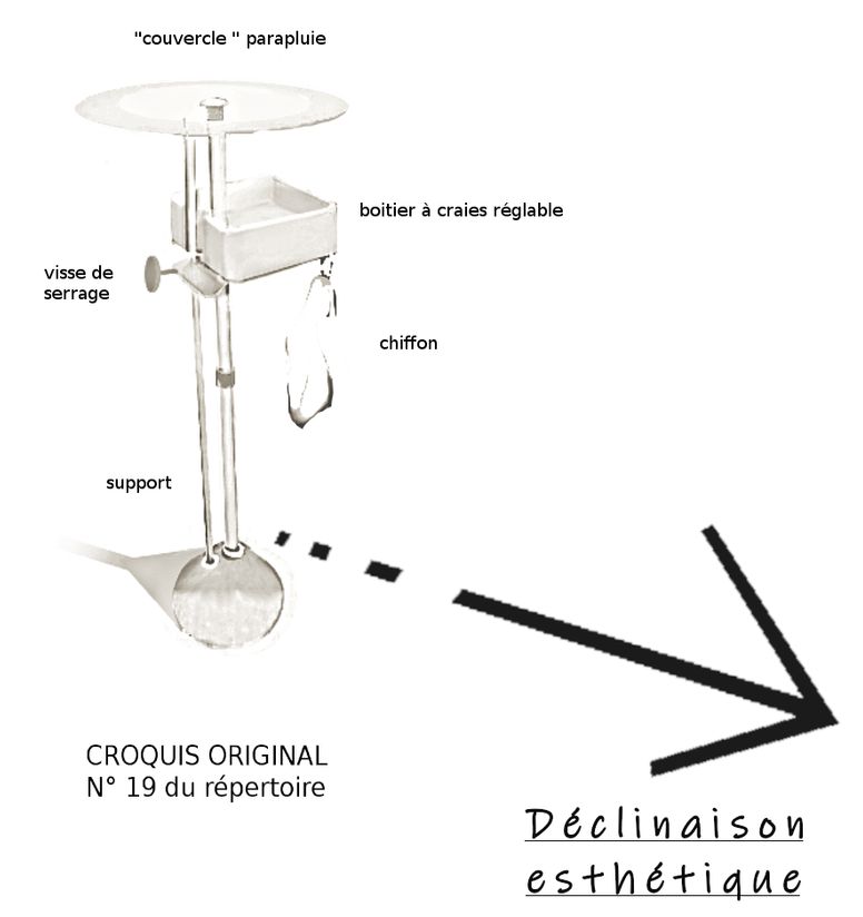 Croquis de base Porte-craies