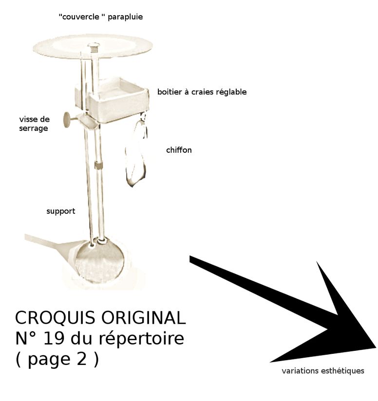 Croquis de base Porte-craies