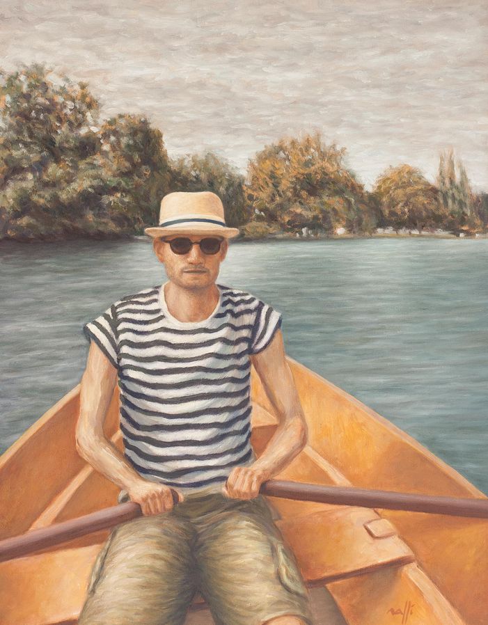 En barque (Bois de Boulogne)