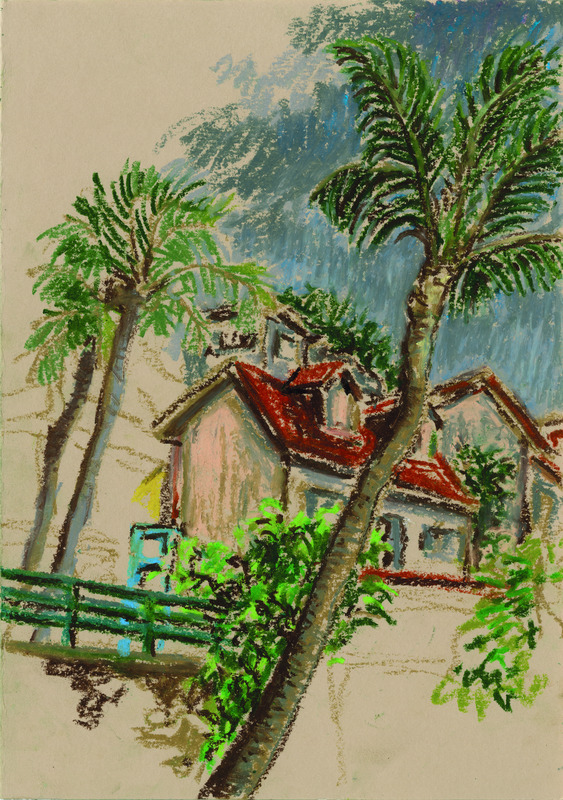 La plage du Gosier au crépuscule, Guadeloupe