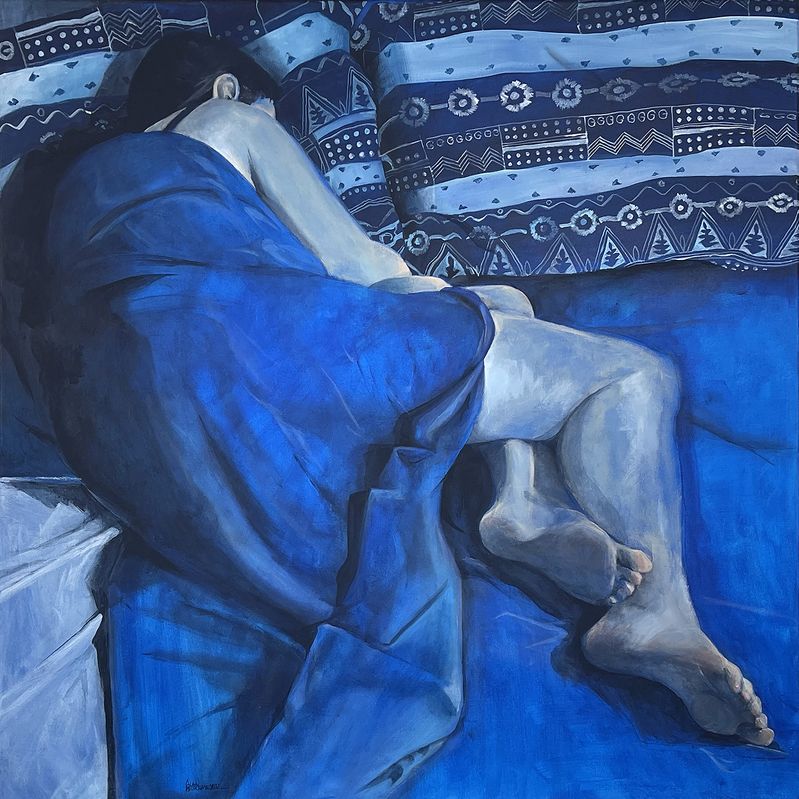 LA FILLE DANS LES DRAPS BLEUS