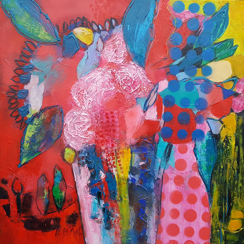 Rouges et rose mélangés
