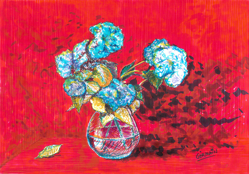 Bouquet d'hortensias