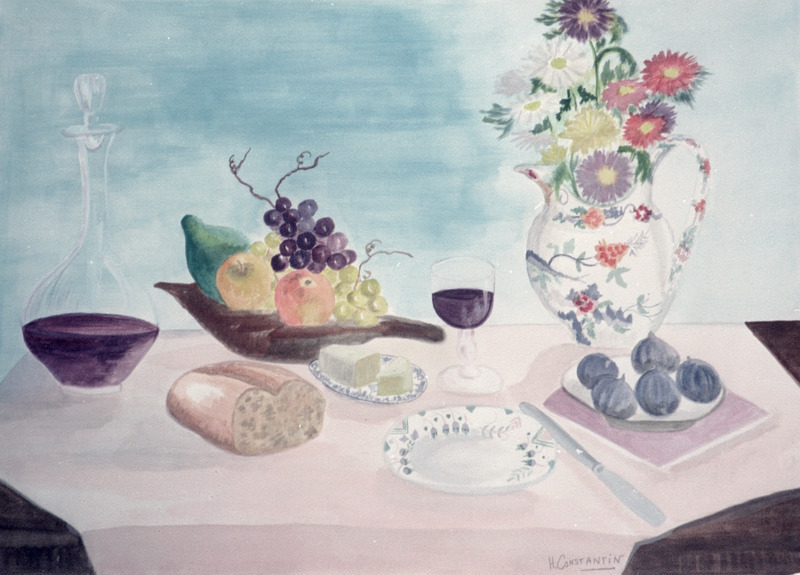 Nature morte au vase fleuri